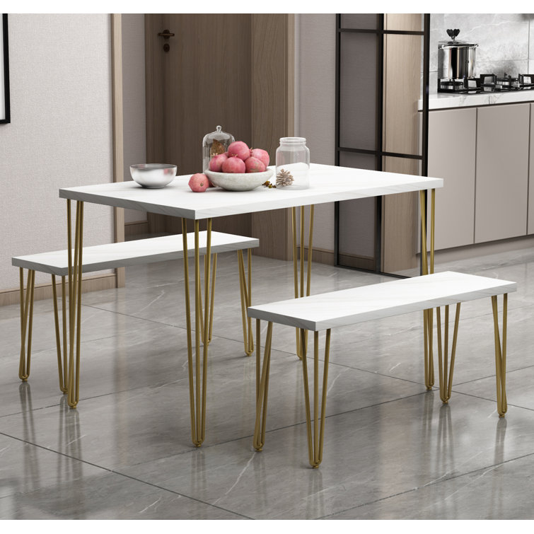 Dining bench gold hot sale